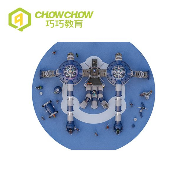 Kids Spacecraft Themed Large Lighted Outdoor Playground Equipment for Sale
