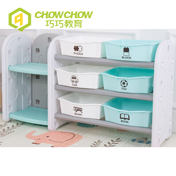 Kids Plastic Furniture Cabinet Toy Storage Shelf 