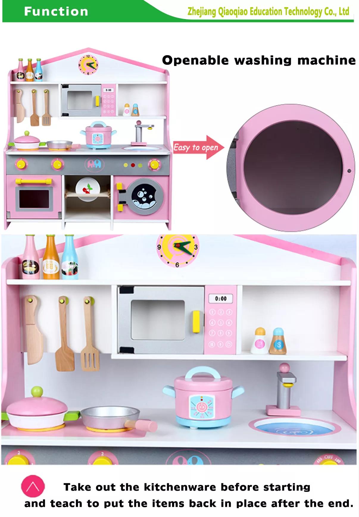 QiaoQiao kids pretend toy kitchen set display