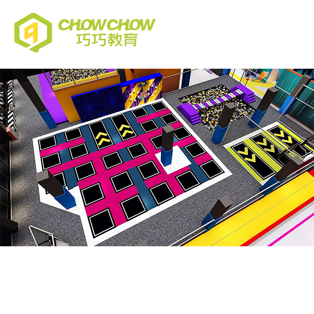 Qiaoqiao Kids Indoor Playgrpound Customized Themed with Jump Trampoline