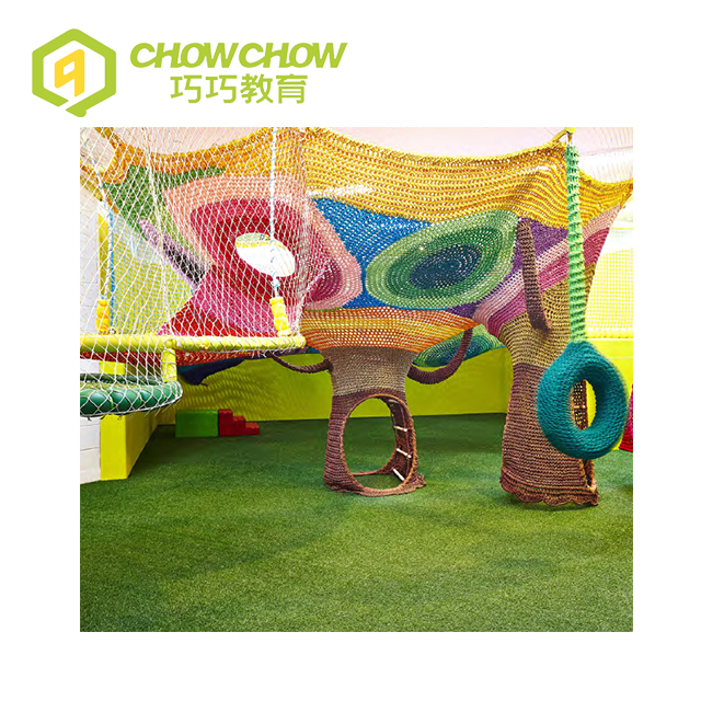 Qiaoqiao Colorful Climbing Rope Net Rainbow Crochet Net Playground for Kids