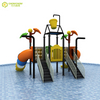 children water park equipments outdoor playground metal tube plastic slide water Kids slide with children