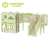 QiaoQiao New Design Wooden Indoor Wood Playground Slide For Kindergarten