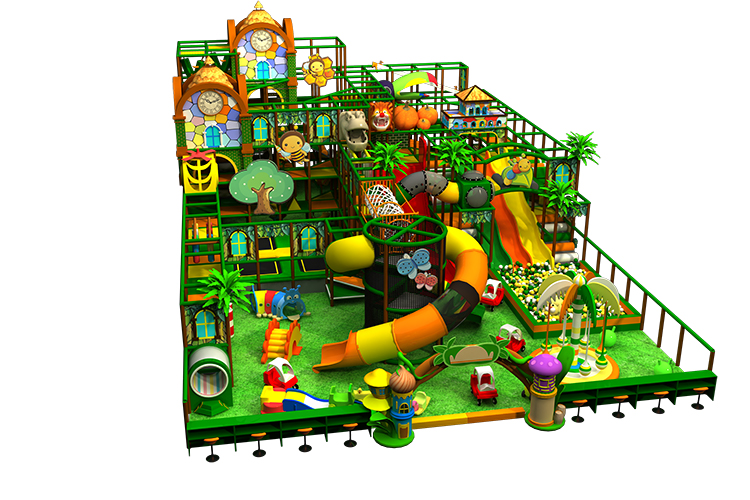 Qiaoqiao Customized design forest jungle theme play park kids indoor soft play area toddler indoor playground equipment