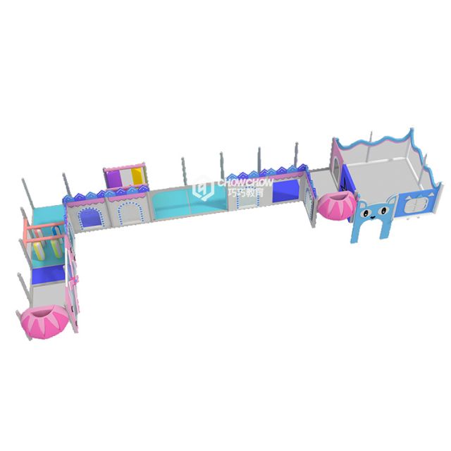 Qiaoqiao Commercial Kids Small Indoor Playground Pink Theme Equipment For Sale