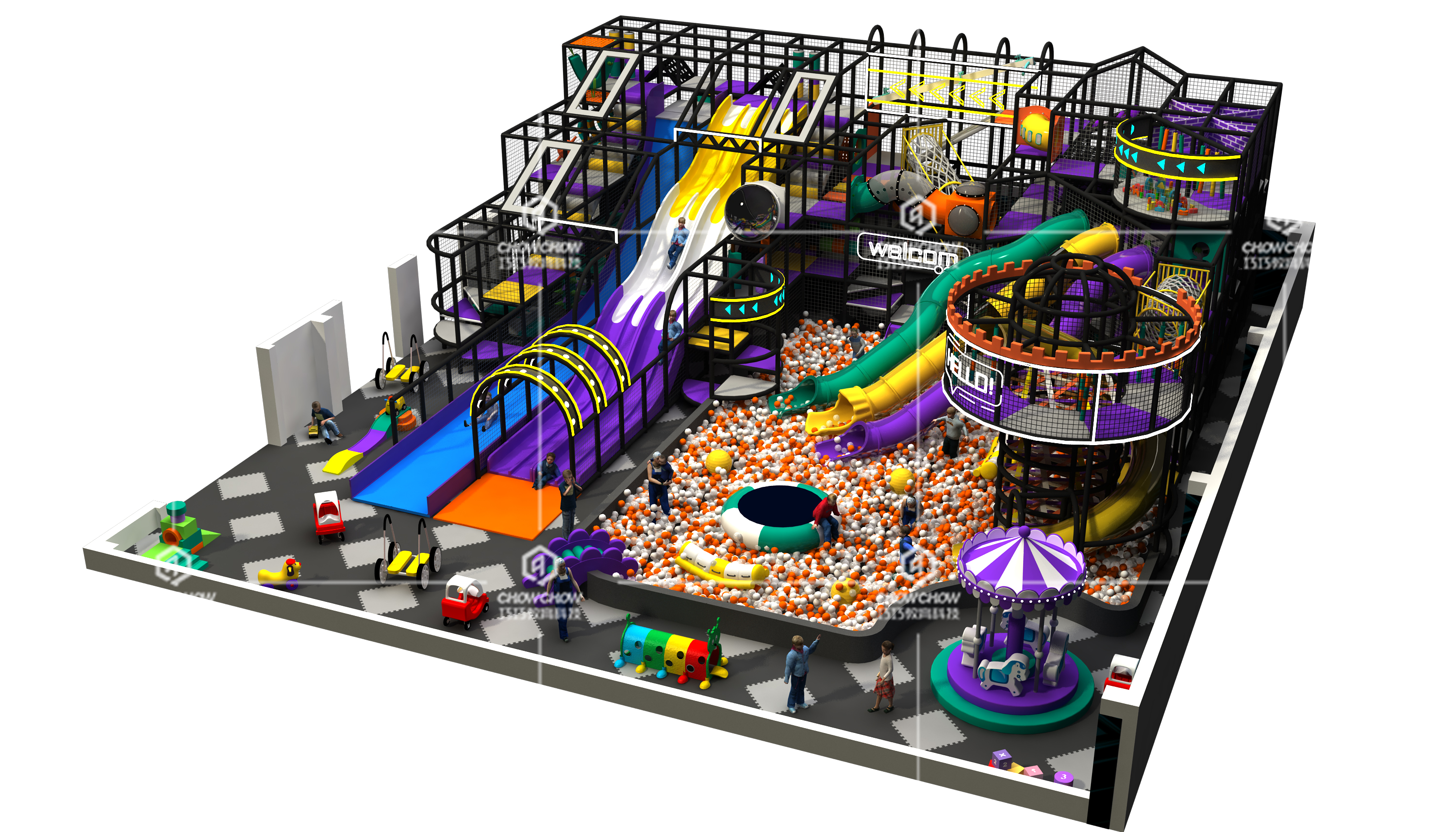 What kind of indoor playground equipment can attract customers1