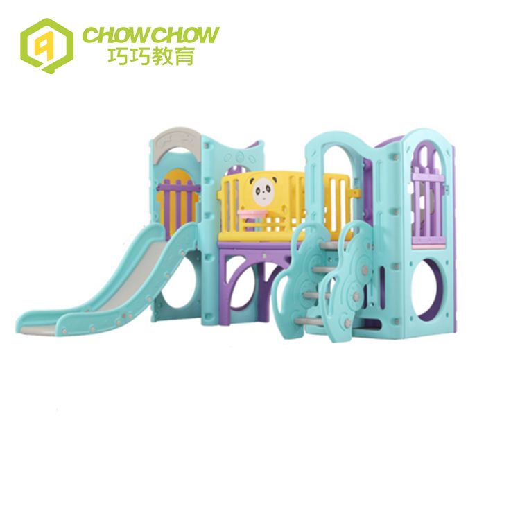 Qiaoqiao multifunctional New Design Household Big Plastic Slides And Swings Slide For Kids