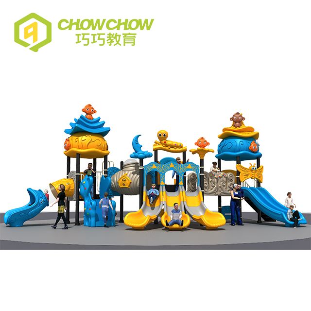 Kids Genie Elf Themed Blue Yellow Large Outdoor Playground Equipment for Sale