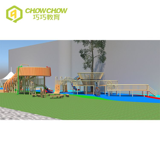 QiaoQiao theme design park outdoor playground children projects large children amusement park outdoor playground equipment with climbing/swing/slide