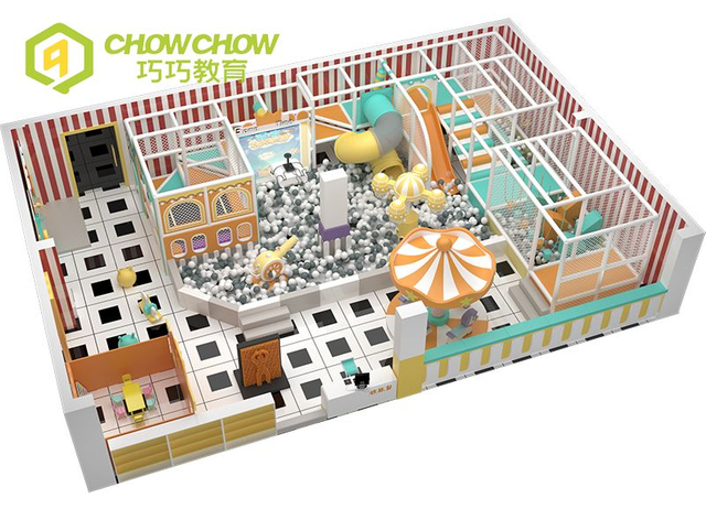 QiaoQiao 2024 Hot Sale Theme park China Kids Modern Indoor Playground Plastic Indoor Playground Equipment for children