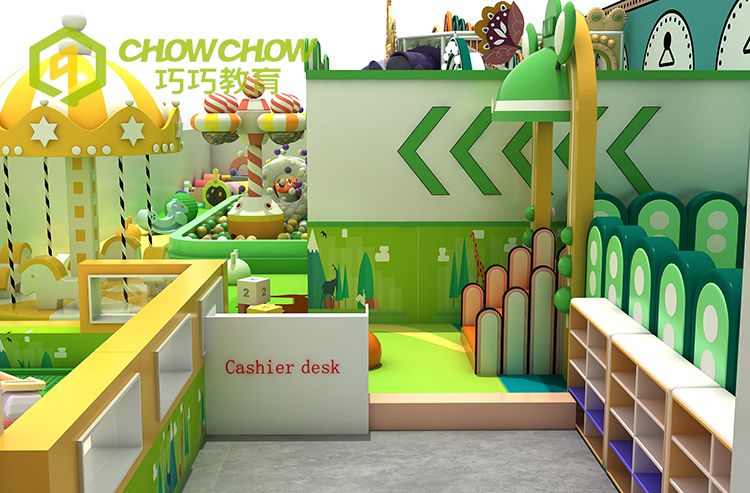QiaoQiao Commercial Soft Play multi-functional children's forest theme amusement park equipment facilities indoor playground set