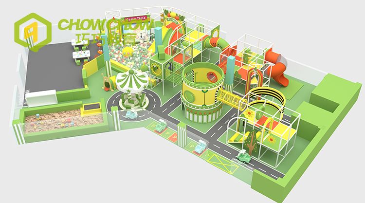 QiaoQiao customize indoor play park equipment commercial soft play naughty castle with adventure obstacles indoor playground kid