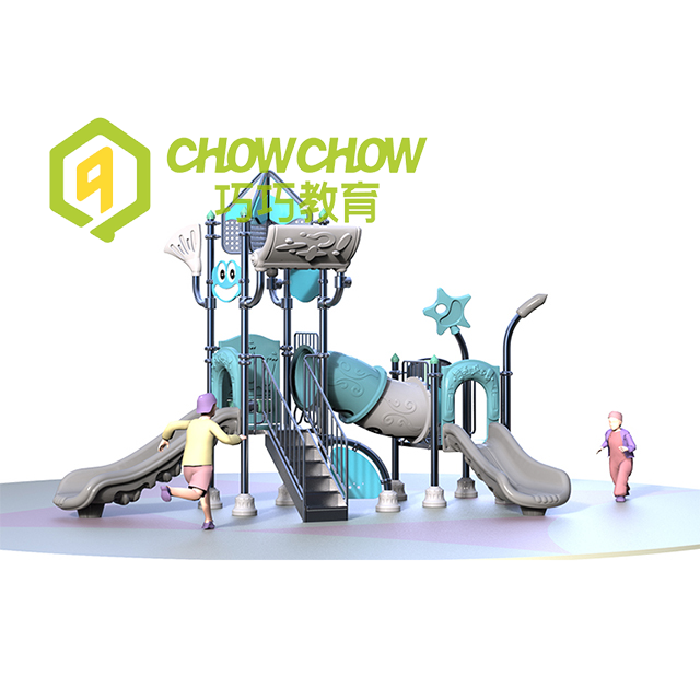 Customized Kids Climb Plastic Slide Set Outdoor Playground 