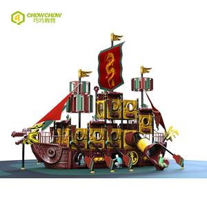 New Design Pirate Ship Slide&Climb Set Outdoor Playground For Sale