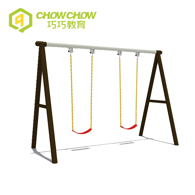 QiaoQiao Kids Relax Outdoor Public Park A type Double Swing Set for Sale