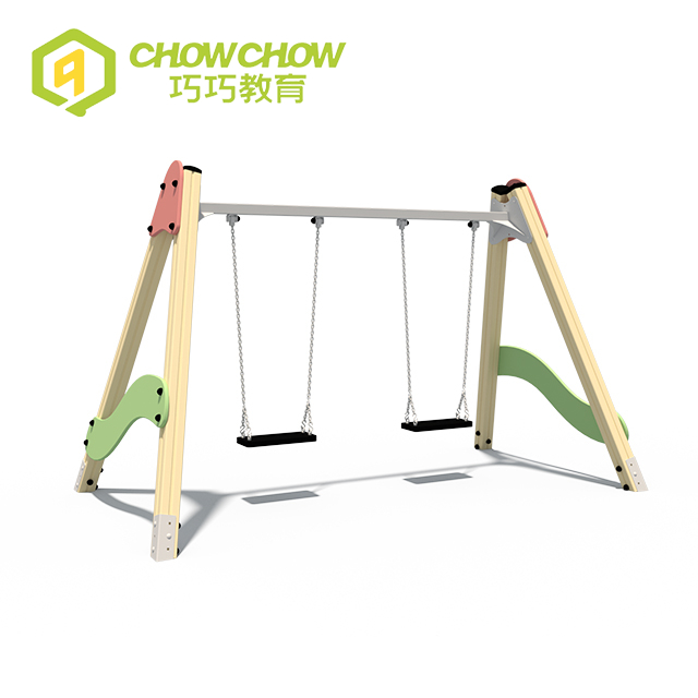 Qiao Qiao New Arrival Colorful Kids Wooden Swing Life Fitness Gym Equipment Exercise