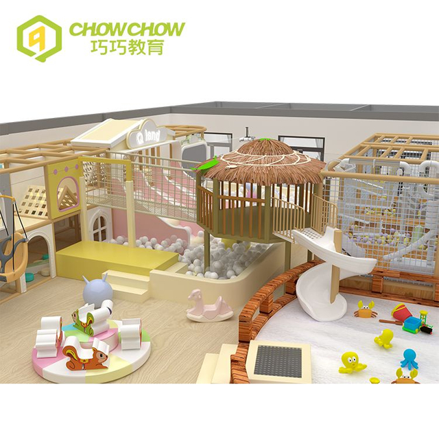 QiaoQiao Amusement equipment soft play playground Toddler role play house ball pool indoor kids park playground Customized