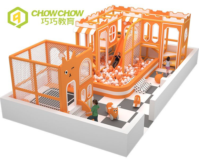QiaoQiao TUV Certified Amusement Facilities toddler play area set mazes with trampoline small indoor play room center equipment