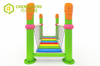 QiaoQiao adventure fitness equipment plastic wobble bridge daycare sensory exercise play balance bridge swing beam for kids