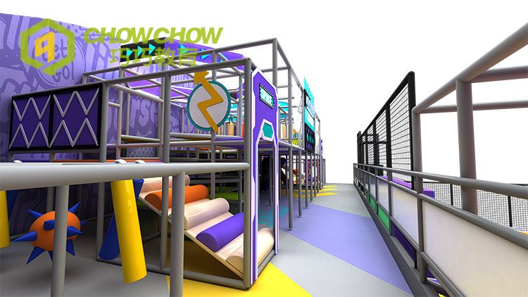 QiaoQiao indoor playground Family Entertainment play center 300sqm trampoline park with tag system foam pit for kids and adults