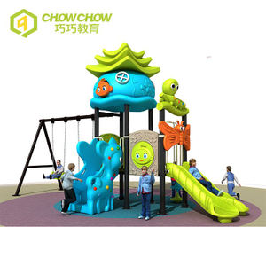 Qiao Qiao High quality kids sliding toys plastic slide children plastic swing and slide outdoor playground