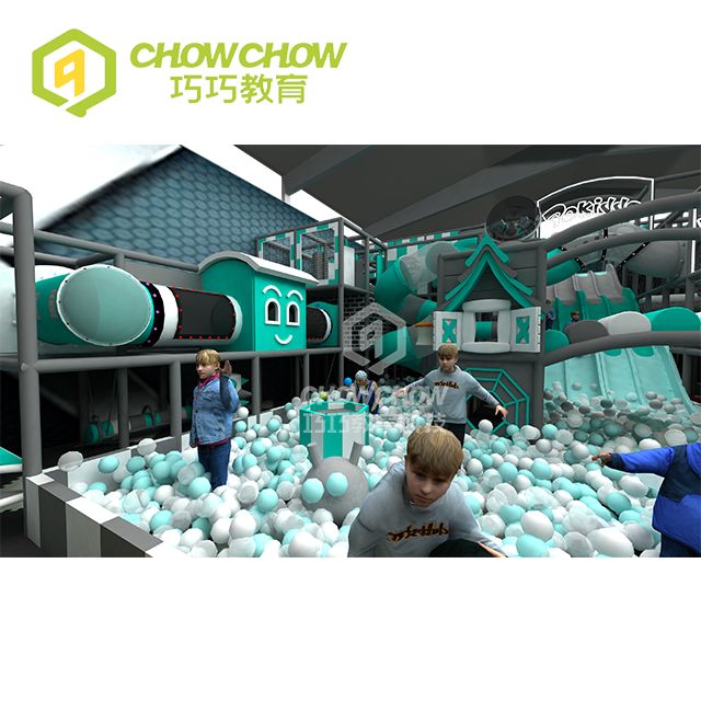 Qiaoqiao 300SQM Wholesale Kids Indoor Playground Maze Area with Big Slides