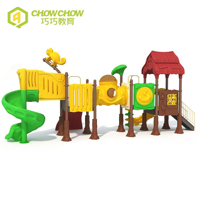 QiaoQiao Tree house series Slide for Kids Play outdoor playground with play tunnel