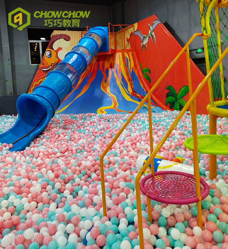 QiaoQiao Manufacturer Supply Children Indoor Playground Equipment With Volcano climb Slide For Kids Adventure Amusement park playground