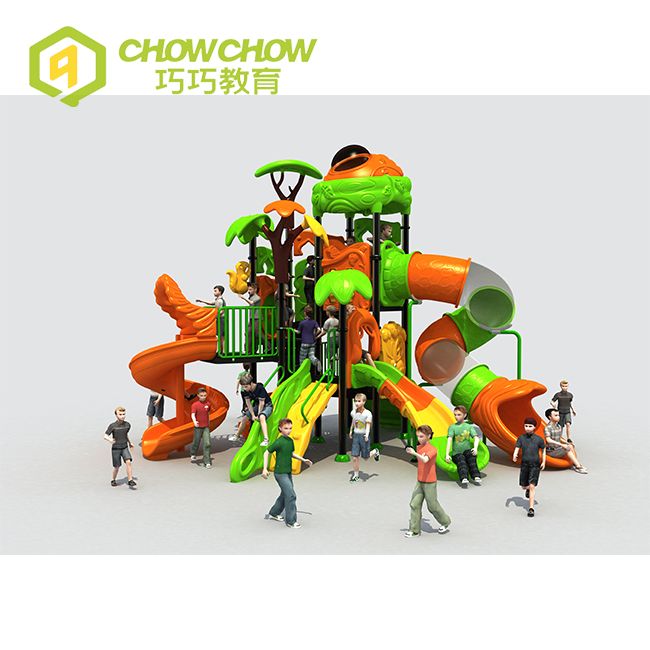 Kids Big Greem Orange Large Outdoor Playground Equipment for Sale