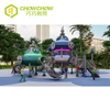 Kids Spacecraft Themed Large Lighted Outdoor Playground Equipment for Sale