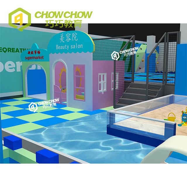 Qiao Qiao Indoor Soft Play Sea Theme Amusement Park Equipment With Trampoline