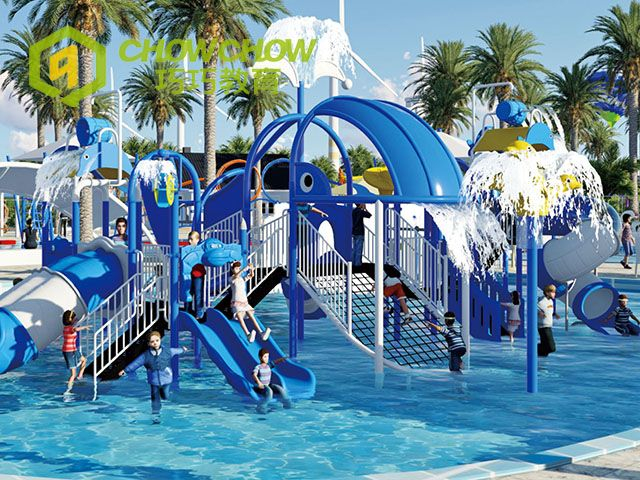 Qiao Qiao kids factory new design water spray playground equipment Swimming Pool water slides for adults