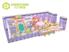 QiaoQiao 2024 candy theme kids soft play Structure Toddler indoor area playground equipment Children's Naughty Castle for sale