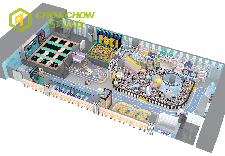 QiaoQiao Candy Theme used amusement park soft play area kids Macaron color indoor playground equipment play structure for sale