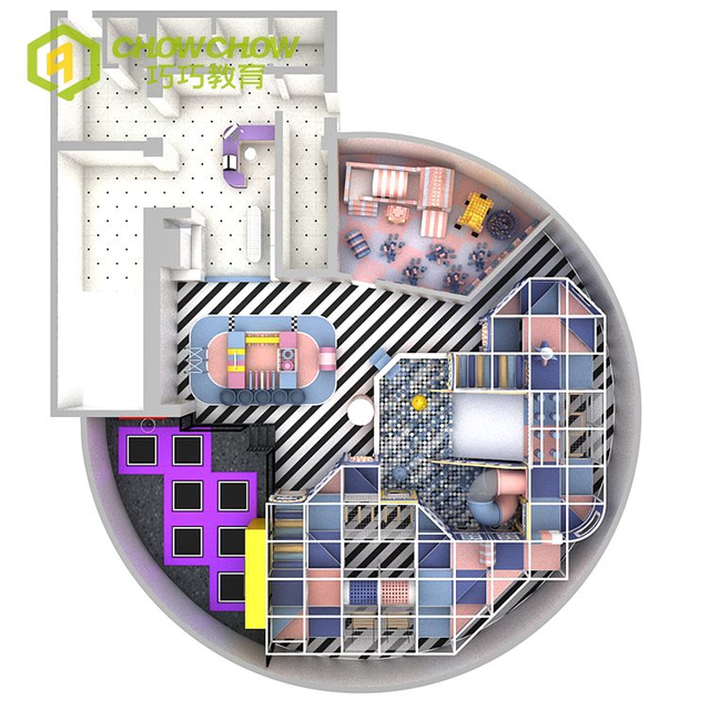 QiaoQiao Children Commercial park Adventure Mazes kid Large softplay equipment toddler indoor playground play gyms for children