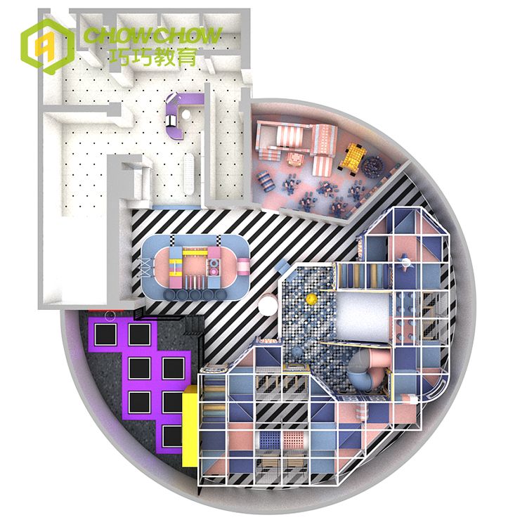 QiaoQiao Children Commercial park Adventure Mazes kid Large softplay equipment toddler indoor playground play gyms for children