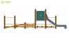 Qiaoqiao Customized Amusement park kids physical training wooden play set outdoor children adventure park playground equipment