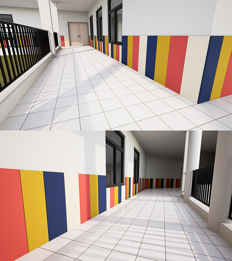 kindergarten wall mat design
