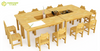 Preschool classroom daydare wooden table and chair set for kids