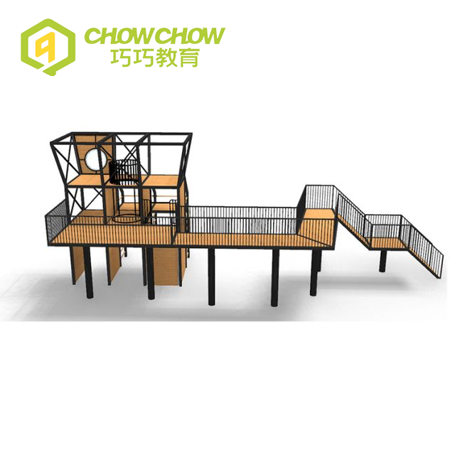 Qiao Qiao Customized Farm Style outside Outdoor Playground Equipment Project Case for Village