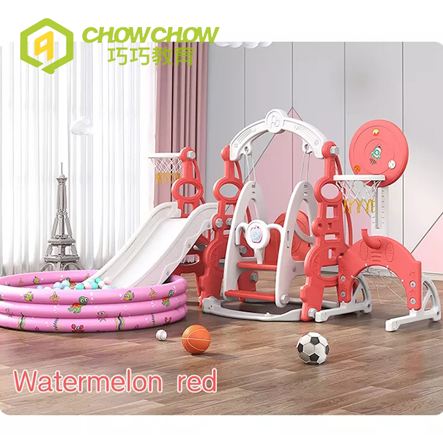 Qiaoqiao New Style Indoor Playground Multifunctional Toys Colorful Plastic Swing Slide