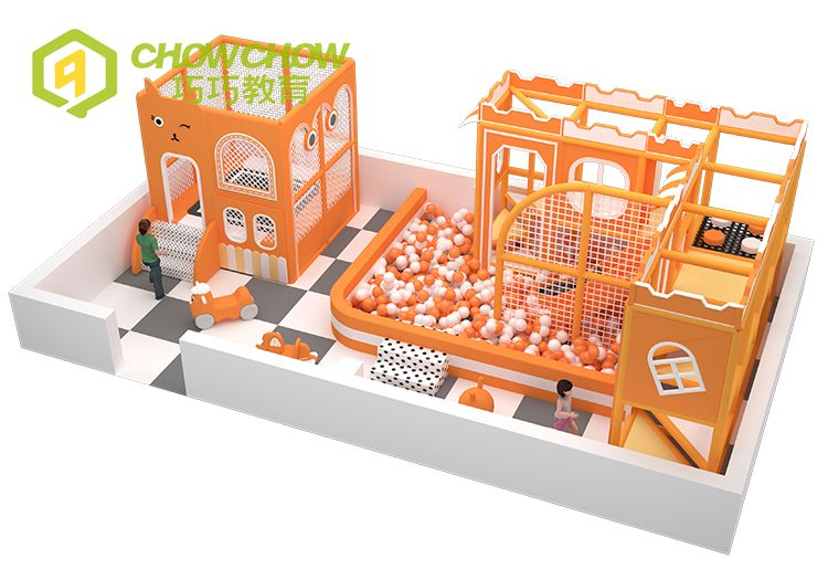 QiaoQiao TUV Certified Amusement Facilities toddler play area set mazes with trampoline small indoor play room center equipment