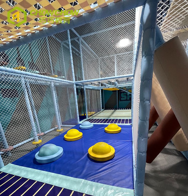 QiaoQiao commercial playground business design with slide in ball pit and zip-line games kids indoor adventure park equipment