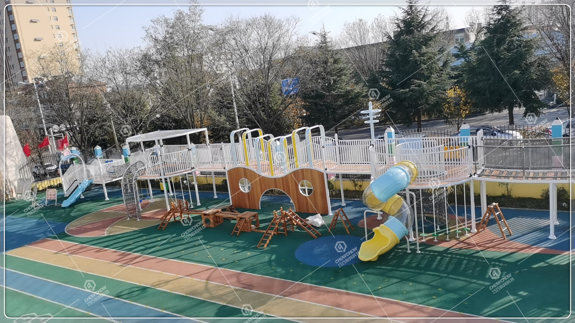 Children's Outdoor non-powered playground equipment 