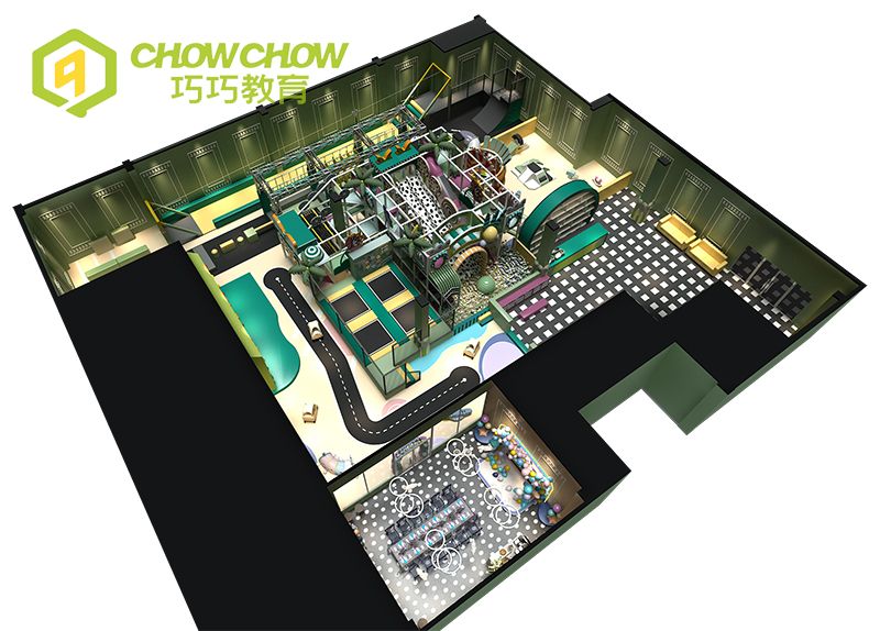 Qiaoqiao TUV Certified China Manufacturer Indoor Playground Equipment jungle Theme Naughty Castle Indoor Playground