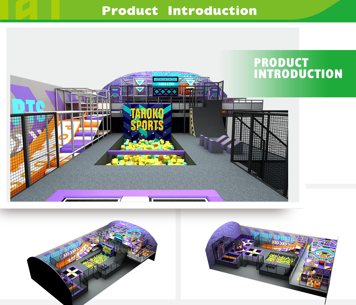 300sqm trampoline park