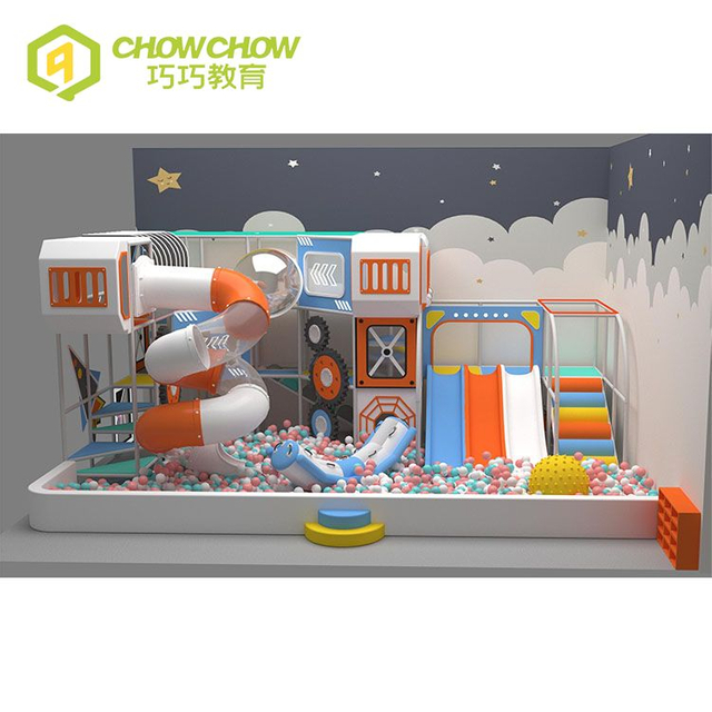 QiaoQiao New design kids indoor soft play center children small indoor playground equipment with slide ocean ball pit for mall