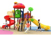 Qiao Qiao kids outdoor playhouse with slides cheap small playground equipment supplier