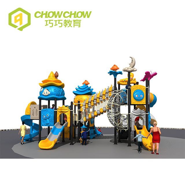 Kids Genie Elf Themed Blue Yellow Large Outdoor Playground Equipment for Sale