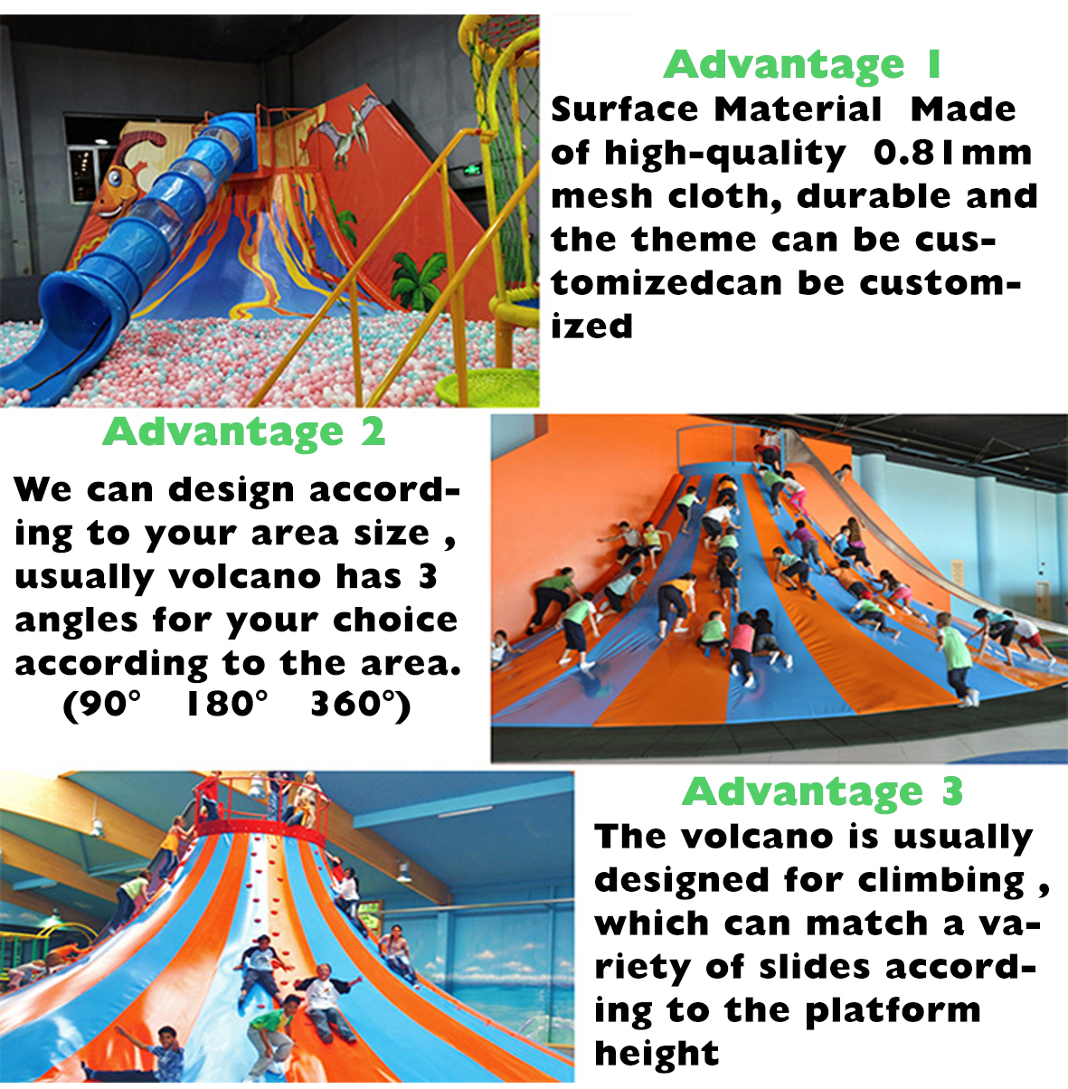 indoor volcano slide